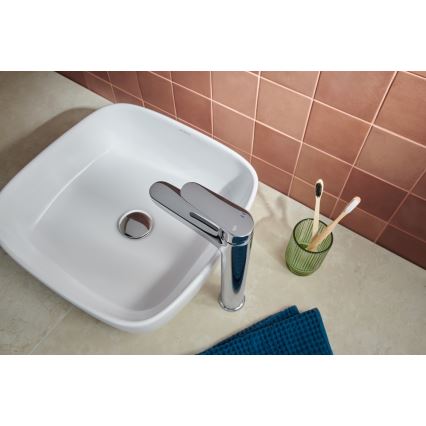 KFA Armatura 5552-712-00 - Baterija za umivaonik + odliv sa preljevom OTAVA 30,2 cm sjajni hrom
