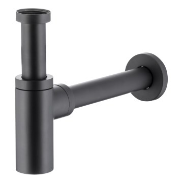 KFA Armatura 600-003-81 - Okrugli sifon za umivaonik mesing/mat crna