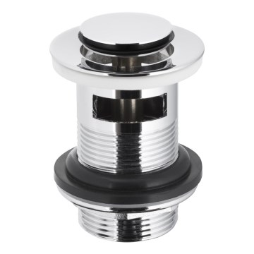 KFA Armatura 660-354-00 - Odliv za umivaonik sa prelivom CLICK-CLACK, prečnika 6,2 cm, sjajni hrom