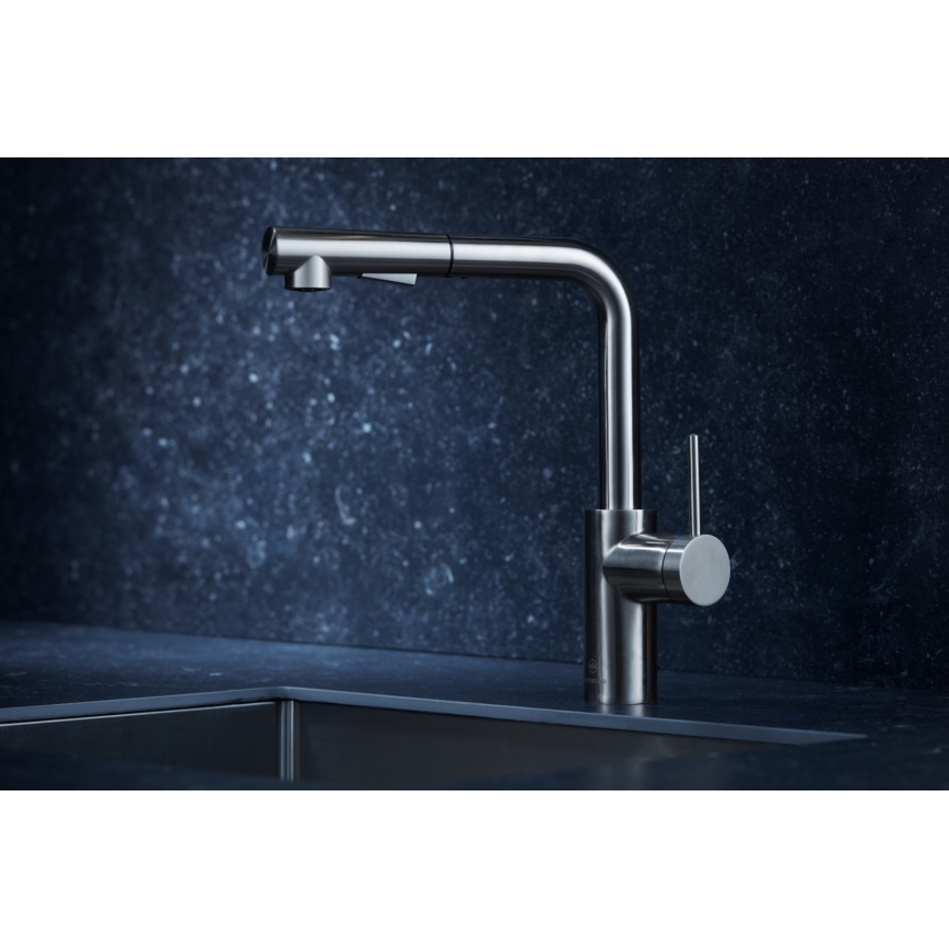 KFA Armatura 6623-110-22 - Kuhinjska slavina sa izvlačnim tušem DUERO BASIC inox