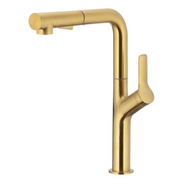 KFA Armatura 6623-220-31 - Slavina za sudoperu sa izvlačivom prskalicom DUERO DESIGN nerđajući čelik/brušeno zlato
