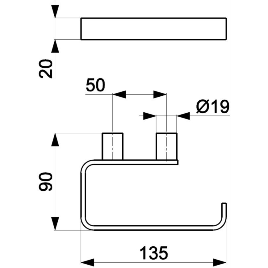 KFA Armatura 864-022-00 - Držač toaletnog papira, sjajni hrom