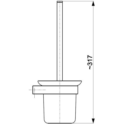 KFA Armatura 864-031-81 - Zidna WC četka, mat crne boje
