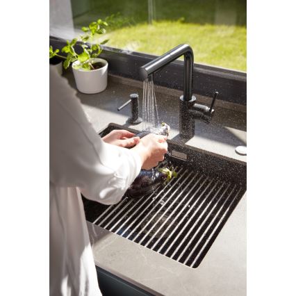 KFA Armatura 990-100-81 - Ugradni dozator sapuna DUERO, nerđajući čelik/mat crna