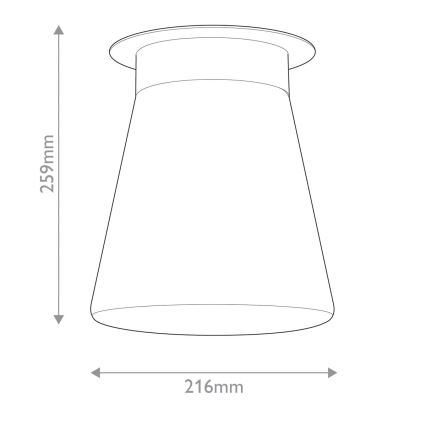 Kichler - Plafonsko svetlo ALBERS 1xE27/40W/230V prečnik 21,6 cm, bronza