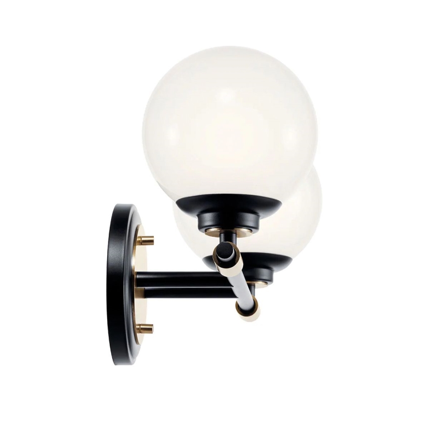 Kichler - LED zidno svetlo za kupatilo BENNO 2xLED/3W/230V crno/zlatno IP44