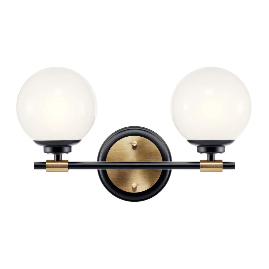 Kichler - LED zidno svetlo za kupatilo BENNO 2xLED/3W/230V crno/zlatno IP44