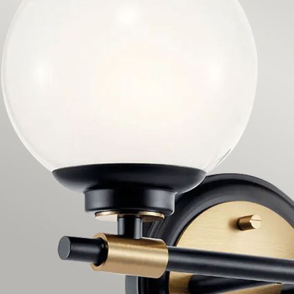 Kichler - LED zidno svetlo za kupatilo BENNO 2xLED/3W/230V crno/zlatno IP44