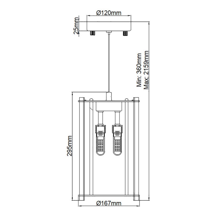 Kichler - LED kupatilski viseći luster na sajli CRYSTAL SKYE 2xG9/3W/230V IP44