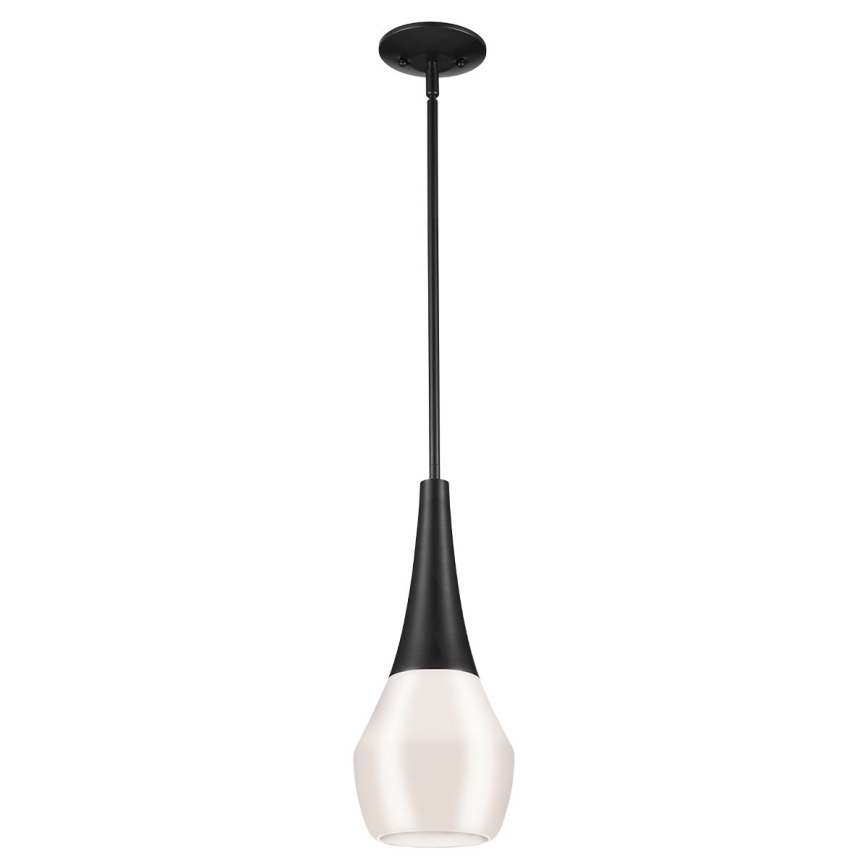 Kichler - Luster na stalku DEELA 1xE27/60W/230V prečnik 17,8 cm crna