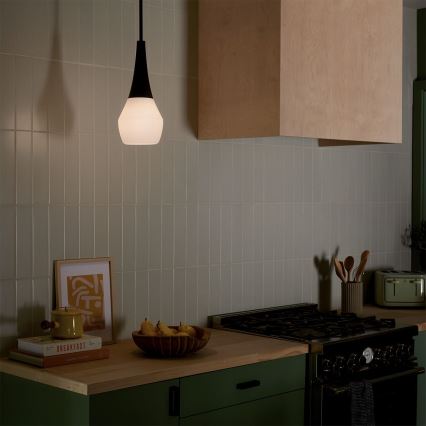 Kichler - Luster na stalku DEELA 1xE27/60W/230V prečnik 17,8 cm crna