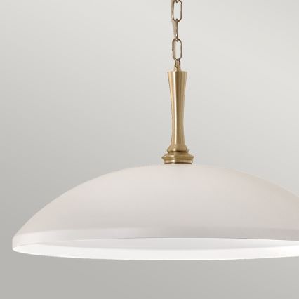 Kichler - Luster na lancu DELAROSA 1xE27/60W/230V bela/mesing