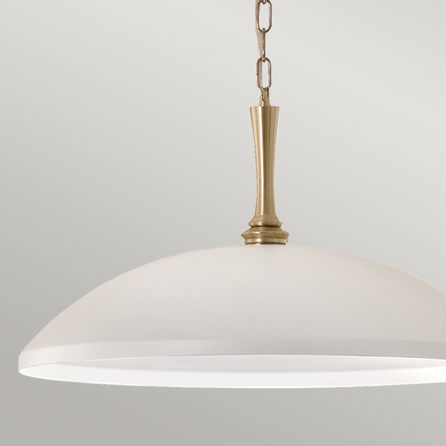Kichler - Luster na lancu DELAROSA 1xE27/60W/230V bela/mesing