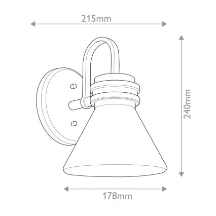 Kichler - LED zidna kupatilska lampa FARUM 1xG9/3W/230V IP44 crna/mesing