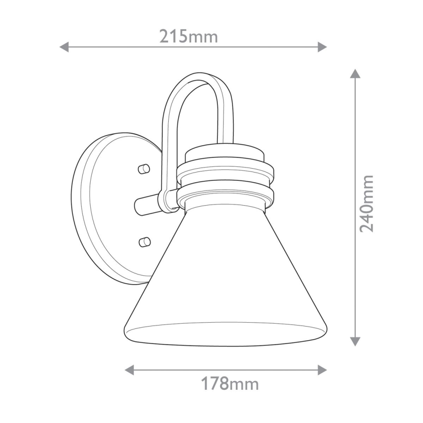 Kichler - LED zidna kupatilska lampa FARUM 1xG9/3W/230V IP44 crna/mesing
