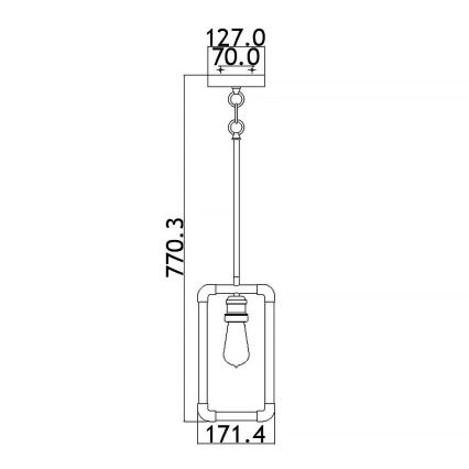 Kichler - Luster na šipci IMAHN 1xE27/60W/230V
