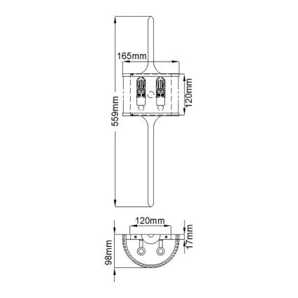 Kichler - LED kupatilsko zidno svetlo MONA 2xG9/3W/230V IP44 zlatna