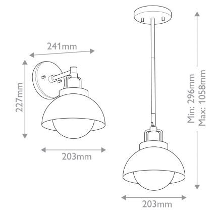 Kichler - Zidna lampa NIVA 1xE27/40W/230V crna