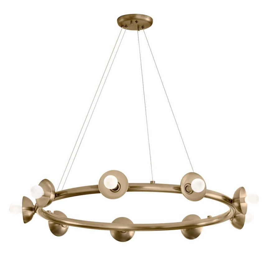 Kichler - Luster na sajli PALTA 9xE14/40W/230V zlatna