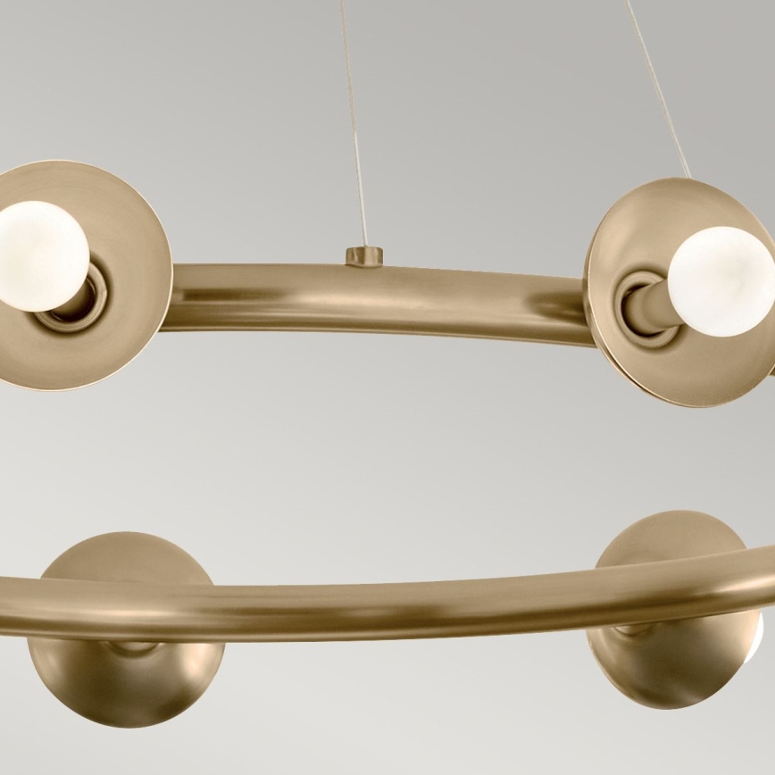 Kichler - Luster na sajli PALTA 9xE14/40W/230V zlatna