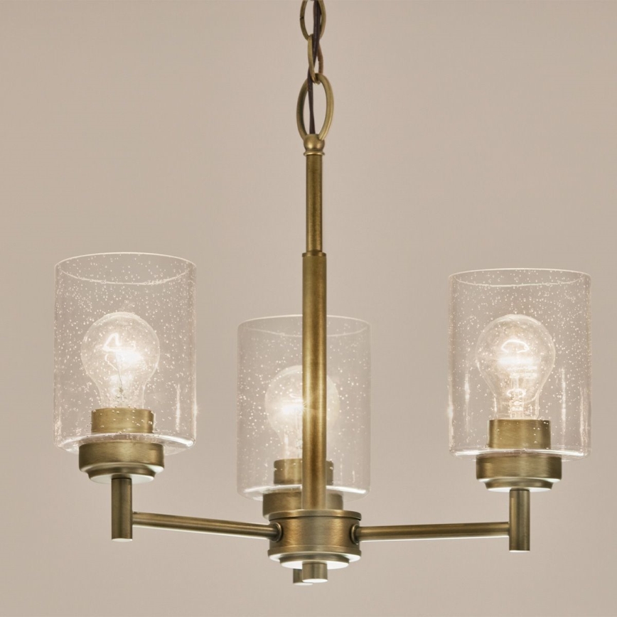 Kichler - Luster na lancu WINSLOW 3xE27/60W/230V, prečnik 45,8 cm, mesing