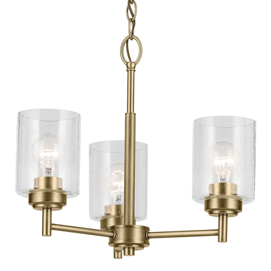 Kichler - Luster na lancu WINSLOW 3xE27/60W/230V, prečnik 45,8 cm, mesing