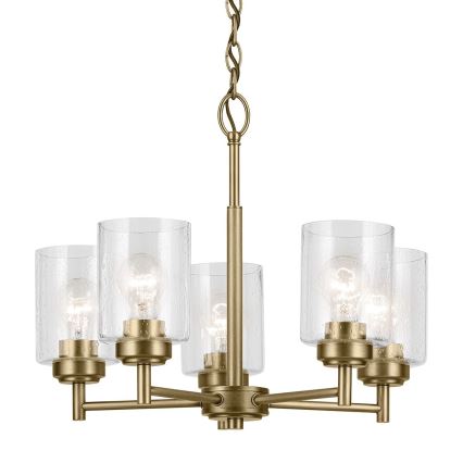 Kichler - Luster na lancu WINSLOW 5xE27/60W/230V Ø 50,2 cm mesing