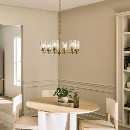 Kichler - Luster na lancu WINSLOW 6xE27/60W/230V prečnik 66 cm mesing