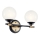 Kichler - LED zidno svetlo za kupatilo BENNO 2xLED/3W/230V crno/zlatno IP44