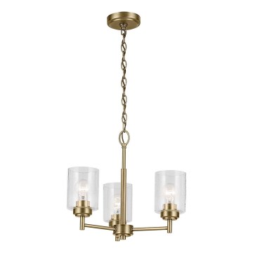 Kichler - Luster na lancu WINSLOW 3xE27/60W/230V, prečnik 45,8 cm, mesing