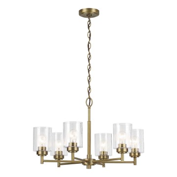 Kichler - Luster na lancu WINSLOW 6xE27/60W/230V prečnik 66 cm mesing