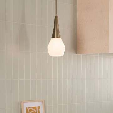 Kichler - Luster na šipci DEELA 1xE27/60W/230V prečnik 17,8 cm mesing