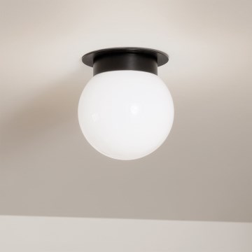 Kichler - Plafonsko svetlo ALBERS 1xE27/40W/230V prečnik 20,3 cm crno