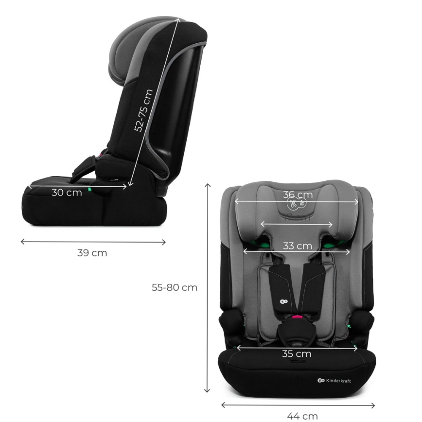 KINDERKRAFT - Auto-sedište I-COMFY i-Size 76-150 cm sivo