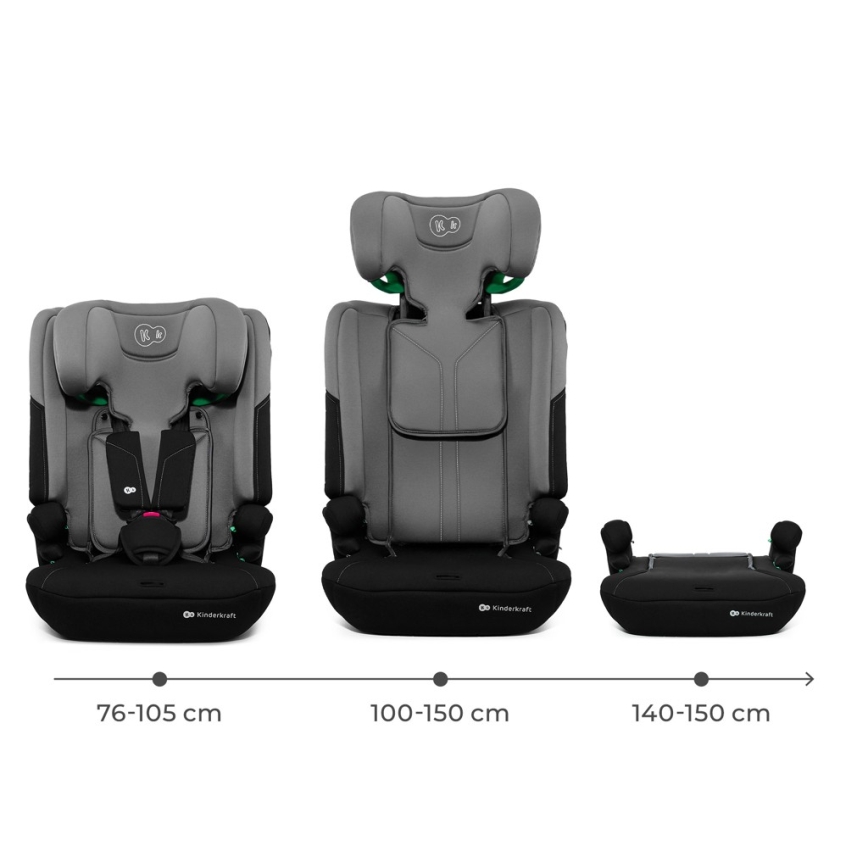 KINDERKRAFT - Auto-sedište I-COMFY i-Size 76-150 cm sivo