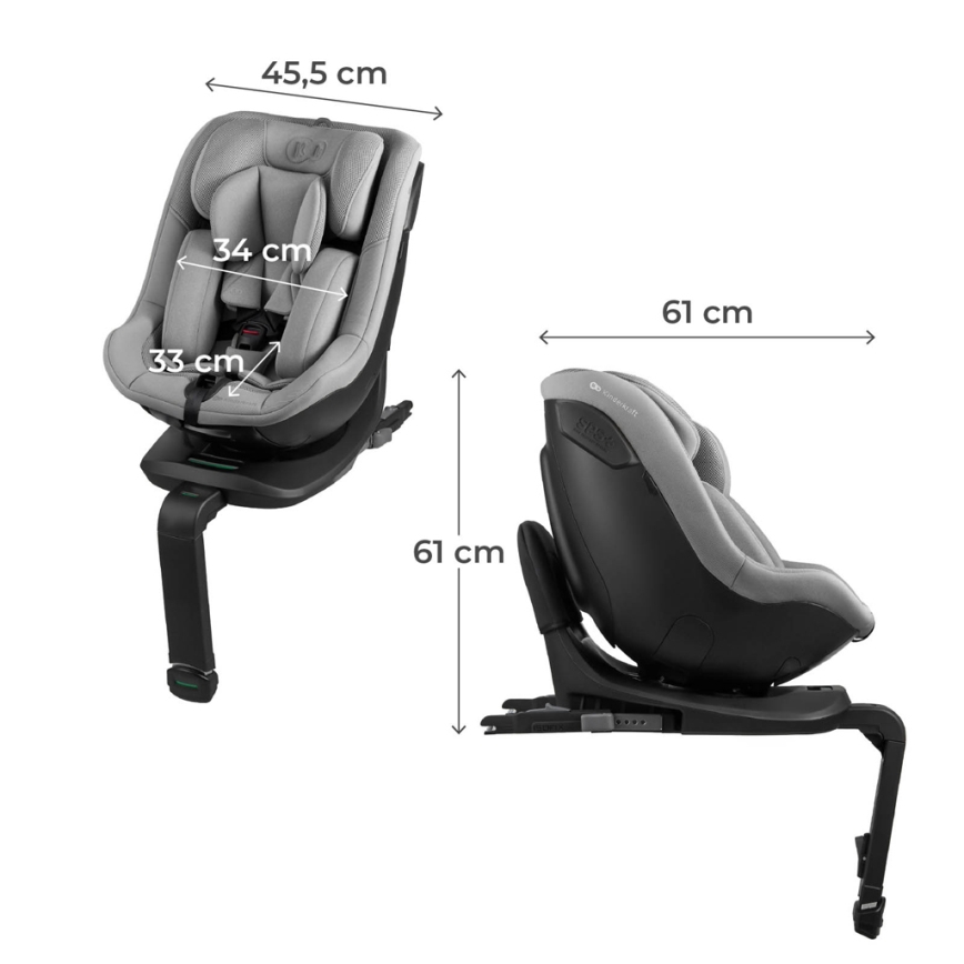 KINDERKRAFT - Auto-sedište I-GUARD i-Size 40-105 cm sivo