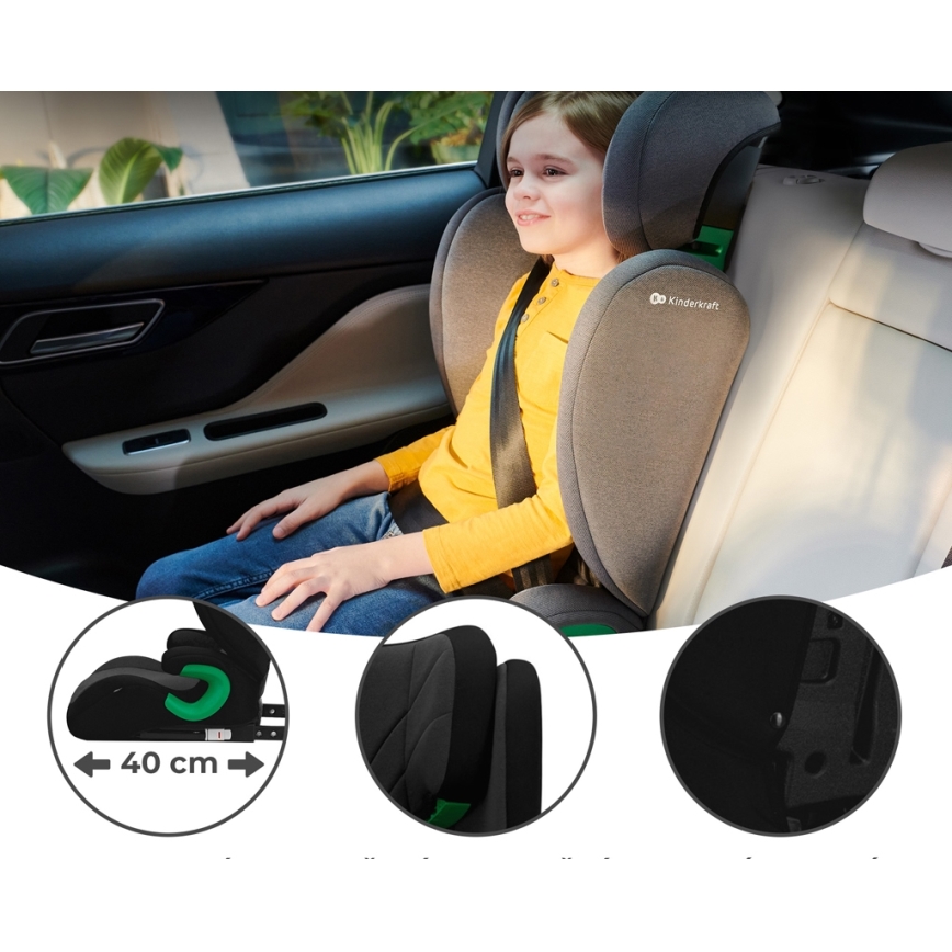 KINDERKRAFT - Auto-sedište JUNIOR FIX 2 (100-150 cm) grafitno crna
