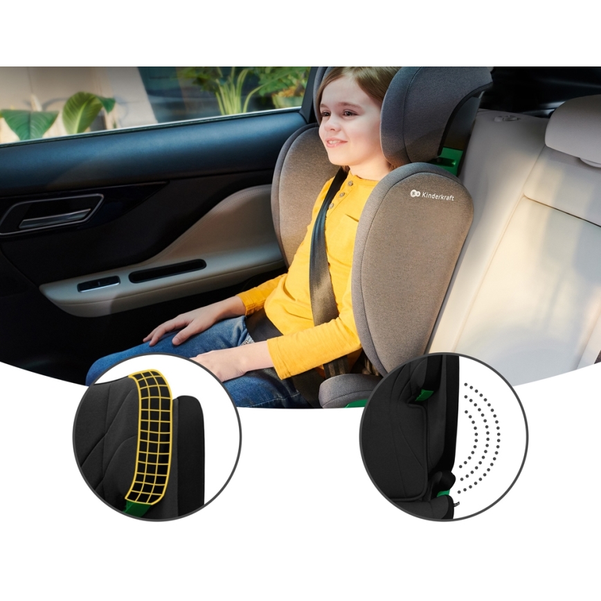 KINDERKRAFT - Auto-sedište JUNIOR FIX 2 (100-150 cm) grafitno crna