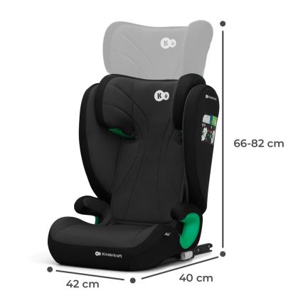 KINDERKRAFT - Auto-sedište JUNIOR FIX 2 (100-150 cm) grafitno crna