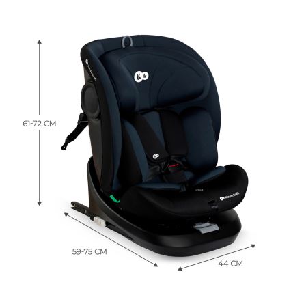 KINDERKRAFT - Autosedište sa rotirajućom bazom I-GROW i-Size (40-150 cm) crno