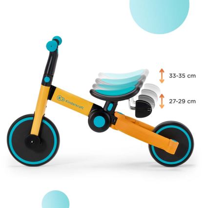 KINDERKRAFT - Dečija guralica 3u1 4TRIKE žuta/tirkizna
