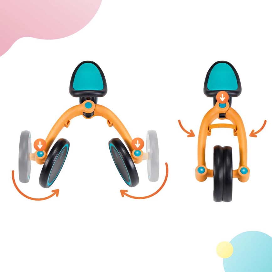 KINDERKRAFT - Dečija guralica 3u1 4TRIKE žuta/tirkizna