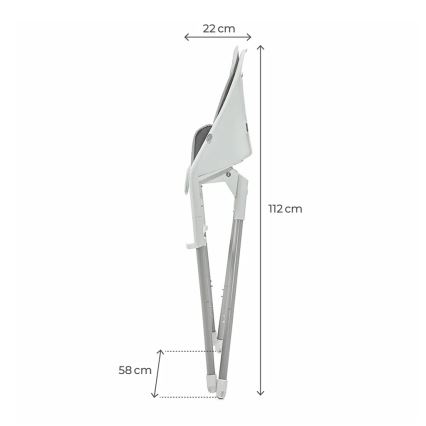 KINDERKRAFT - Dečija hranilica 2u1 DINNLY siva