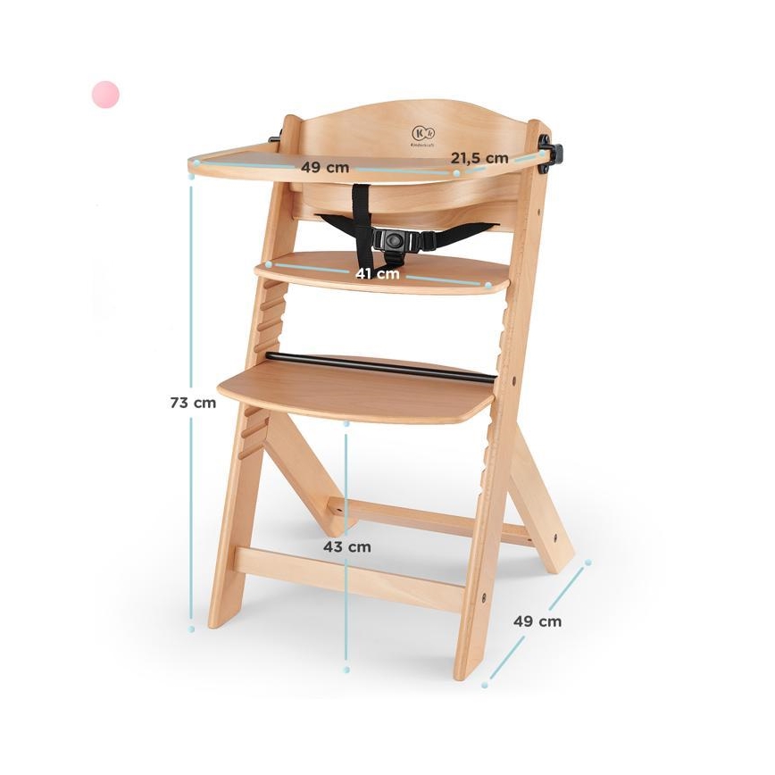 KINDERKRAFT - Dečija hranilica ENOCK siva