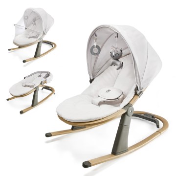 KINDERKRAFT - Dečija ležaljka 2u1 ELSU siva