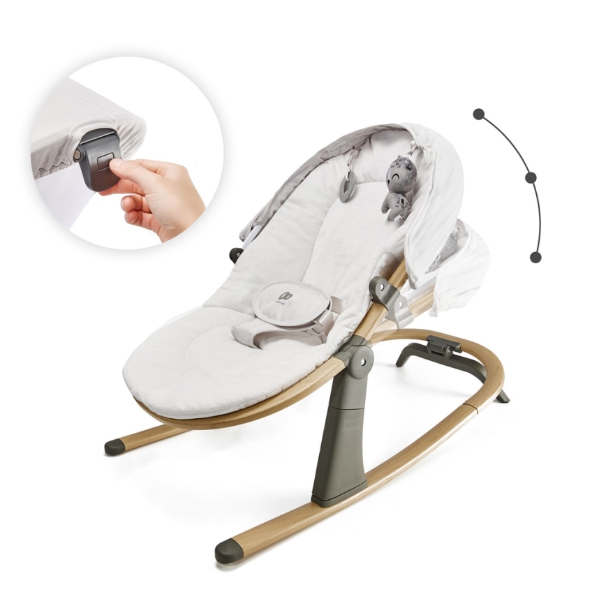 KINDERKRAFT - Dečija ležaljka 2u1 ELSU siva