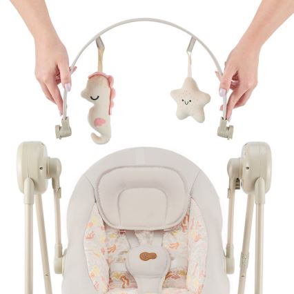 KINDERKRAFT - Dečija ljuljaška sa melodijom SWINGEE bež 4xAAA/230V