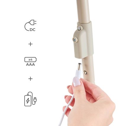 KINDERKRAFT - Dečija ljuljaška sa melodijom SWINGEE bež 4xAAA/230V