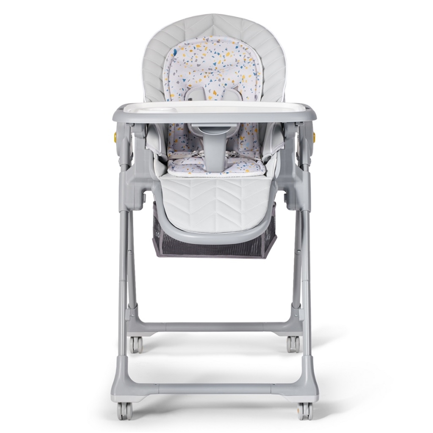 KINDERKRAFT - Dečija stolica za hranjenje 2u1 LASTREE siva