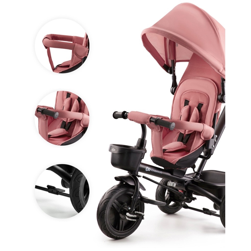 KINDERKRAFT - Dečija trokolica AVEO ružičasta